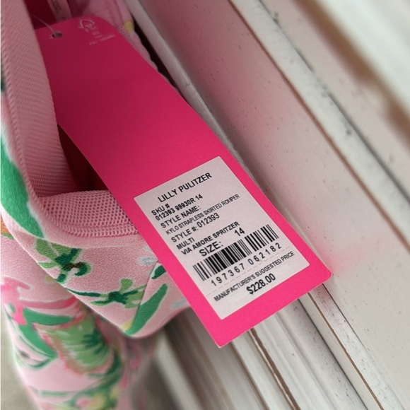 Lilly Pulitzer Pink and Green Strapless Dress - Picture 5 of 5